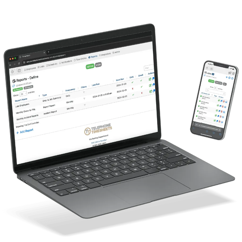 Automated Reports Telephone Timesheets